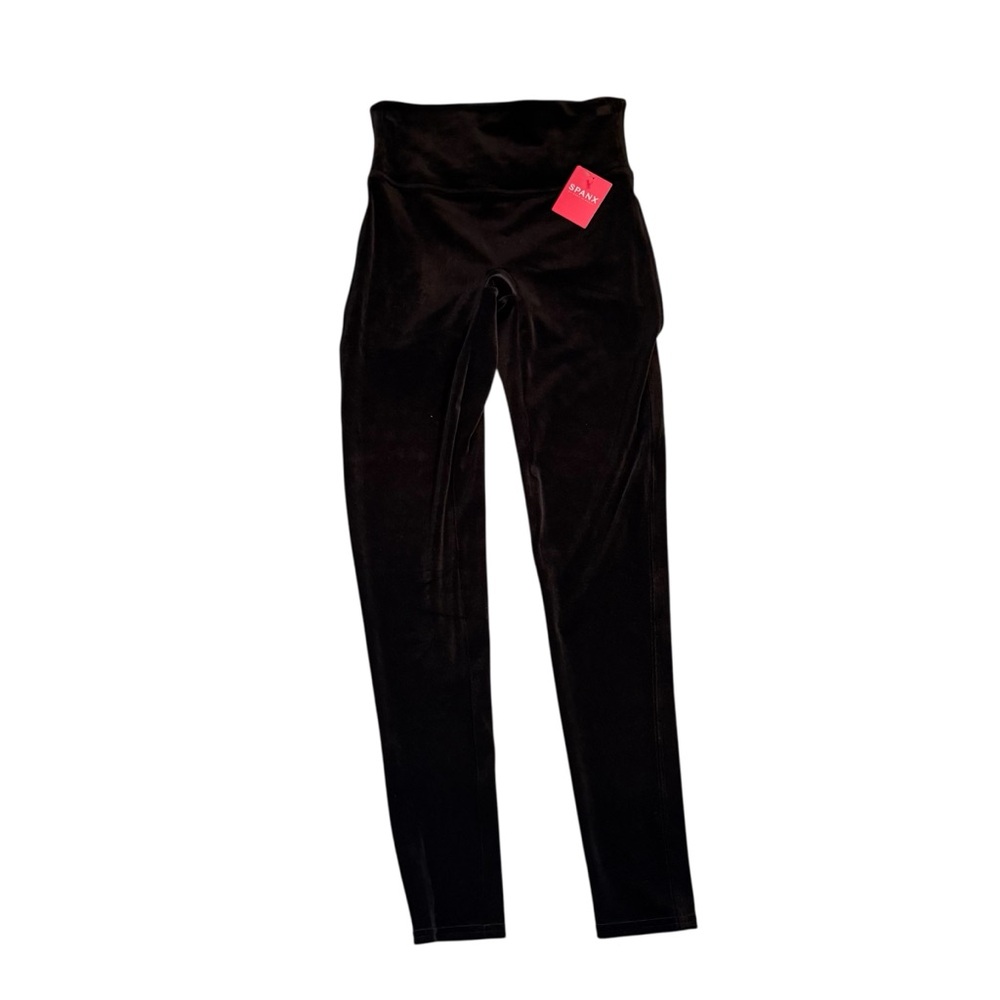 Spanx NWT Velvet Legging High Waisted Tummy Control Stretchy Black Medium - Picture 4 of 6
